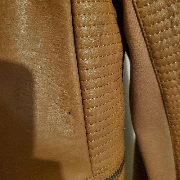 Faux leather jacket in cognac med - Picture 2 of 7